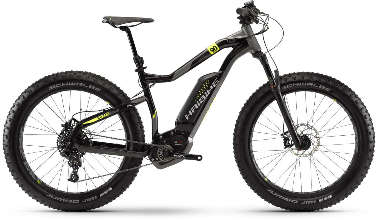 Электровелосипеды с двигателем Bosch, Yamaha, Shimano HAIBIKE XDURO FatSix 9.0 500Wh 11-Sp NX 2018 / черный Артикул 4540398845