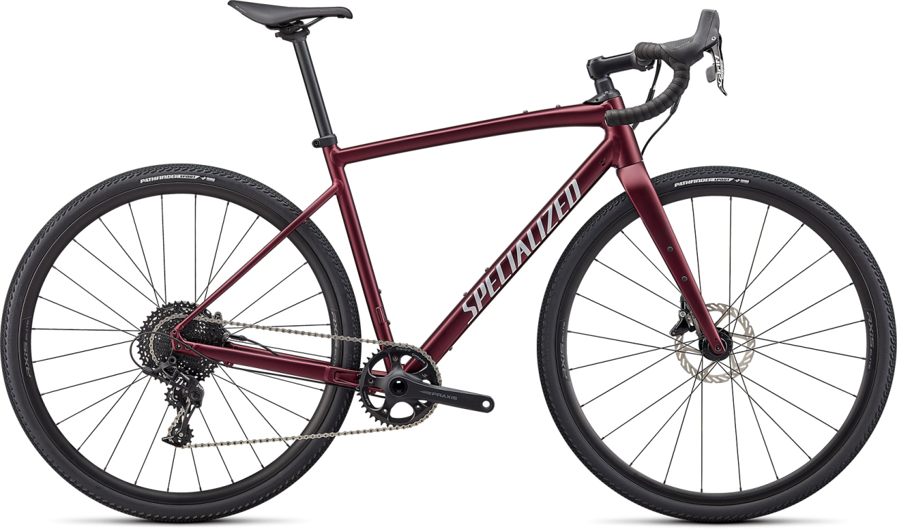 Гравийные велосипеды, комфорт плюс Specialized Diverge Comp E5 2022 Satin Maroon/Light Silver/Chrome/Clean Артикул 95422-5454, 95422-5449, 95422-5464, 95422-5456, 95422-5452, 95422-5458, 95422-5461