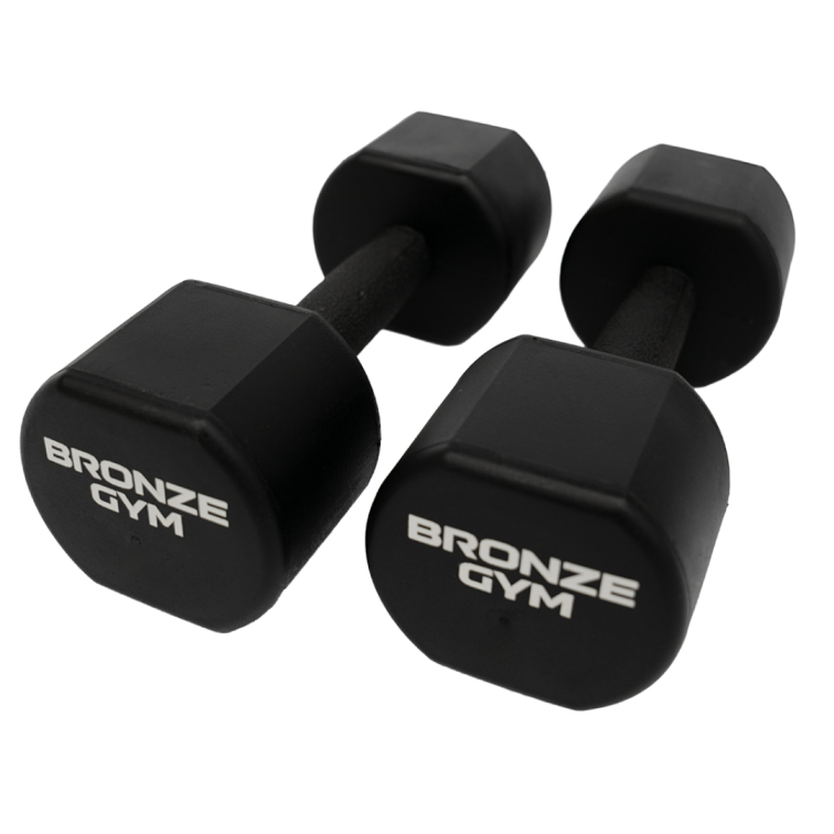 Гантели Набор термополиуретановых гантелей BRONZE GYM, 1-10 кг - 10 пар, шаг 1 кг Артикул 