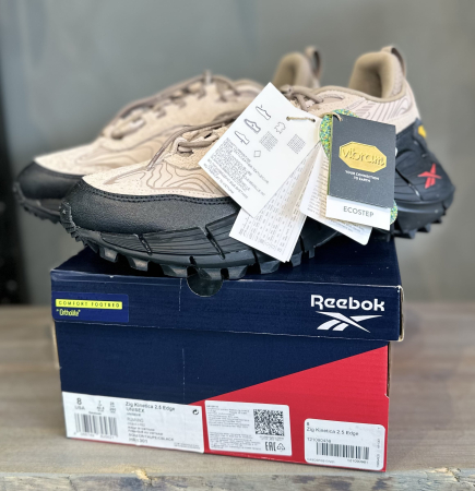 Кроссовки Кроссовки Reebok Zig Kinetica 2.5 Edge soft ecru/taupe/core black Артикул HR130110.5, HR13016.5, HR13019.5, HR130111, HR13014.5, HR13017, HR13016, HR13018.5, HR13017.5, HR130112, HR13018, HR130111.5, HR130110, HR13015.5, HR13019