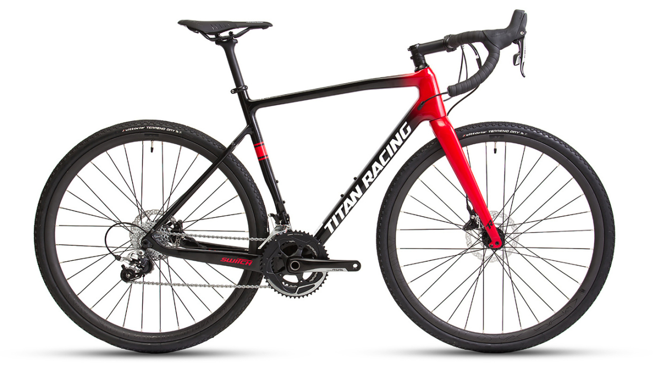 Гравийные велосипеды, ригиды Titan Racing Switch Carbon Elite Black/Red/White Артикул 2264171140700, 2264171110700, 2264171120700, 2264171130700