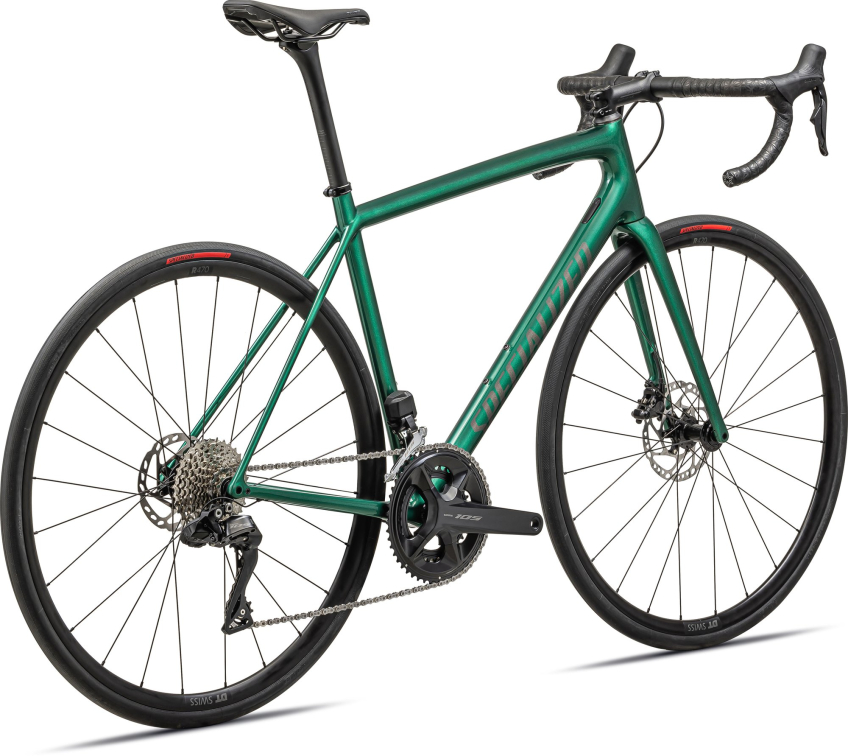 Шоссейные велосипеды Specialized Aethos Comp 2024 Gloss Metallic Pine Green Smoke Артикул 97224-5061, 97224-5056, 97224-5052, 97224-5049, 97224-5054, 97224-5058