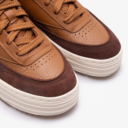 Кроссовки Кроссовки женские Reebok Club C Geo Mid wild brown/brush brown/true beige Артикул GZ22357, GZ22357.5, GZ22359.5, GZ223510.5, GZ22356.5, GZ223510