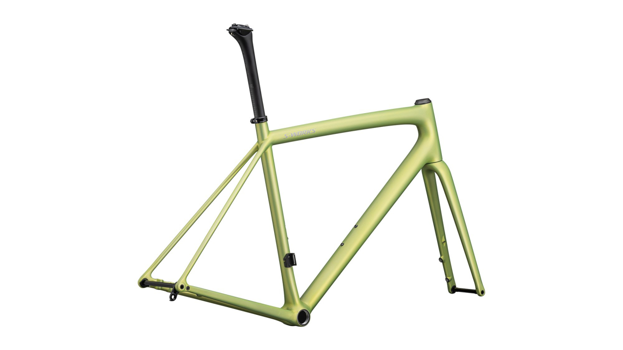 Рамы шоссе, гревел рама Specialized S-Works Aethos 2025 Satin Silver Dust / Team Yellow Tint / Chrome Артикул 77225-0254, 77225-0261, 77225-0252, 77225-0258, 77225-0256, 77225-0249