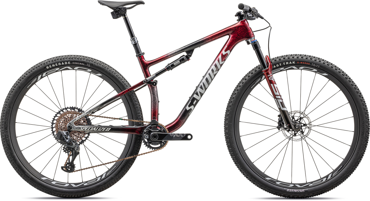 S-WORKS горные велосипеды Specialized S-Works Epic 2023 Gloss Red Tint / Black Tint / Flake Silver / Granite Артикул 90323-0103, 90323-0104, 90323-0105, 90323-0102