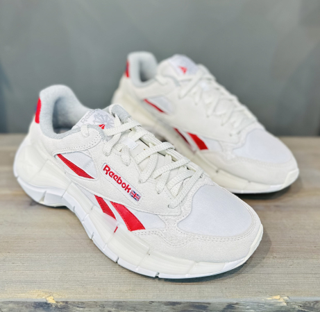 Кроссовки Кроссовки Reebok Zig Kinetica 2.5 Plus white/chalk/vector red Артикул GV699910.5, GV69997.5, GV69997, GV69999, GV699912, GV699910, GV699911, GV69999.5, GV69998.5, GV699911.5, GV69998