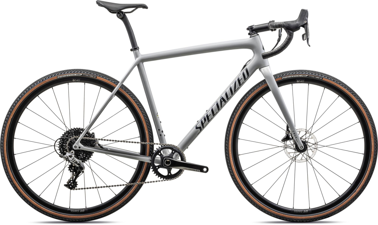 Гравийный велосипед, гоночный Specialized Crux Comp 2023 Gloss Dove Grey/Metallic Navy Артикул 91423-5252, 91423-5254, 91423-5249, 91423-5258, 91423-5256, 91423-5261