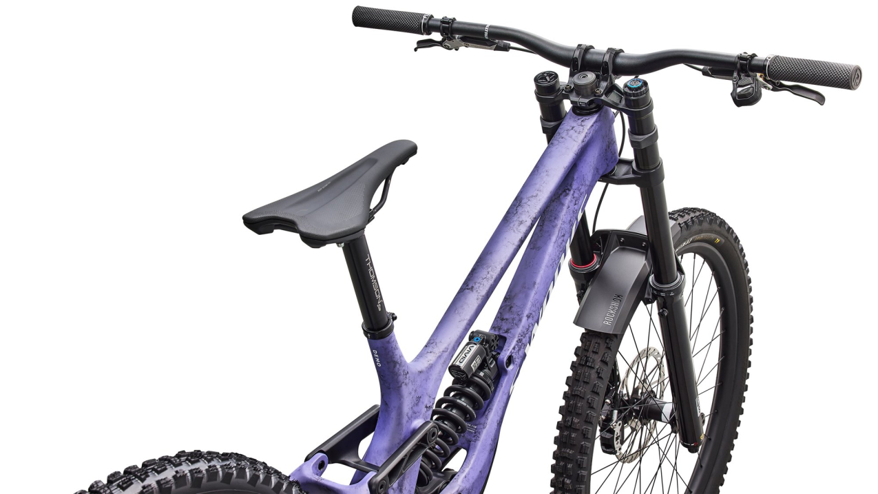 S-WORKS горные велосипеды Specialized S-Works Demo Race 2027 Satin / Powder Indigo Tint / Black Tint Carbon / White Артикул 94527-0002, 94527-0004, 94527-0003
