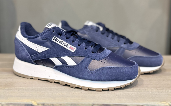 Кроссовки Кроссовки Reebok Classic Leather vector navy/vector navy/ftwr white Артикул GV96426, GV96427, GV96426.5, GV964211.5, GV964210, GV96428, GV964211