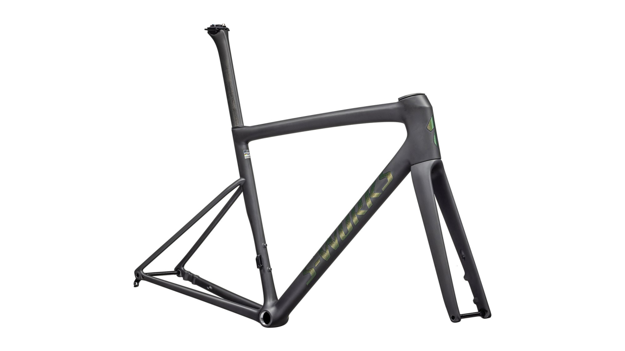 Рамы шоссе, гревел рама Specialized S-Works Tarmac SL8 2025 Satin Carbon Rtp / Silver To Green Pearl Артикул 74925-0756, 74925-0749, 74925-0758, 74925-0761, 74925-0744, 74925-0752, 74925-0754
