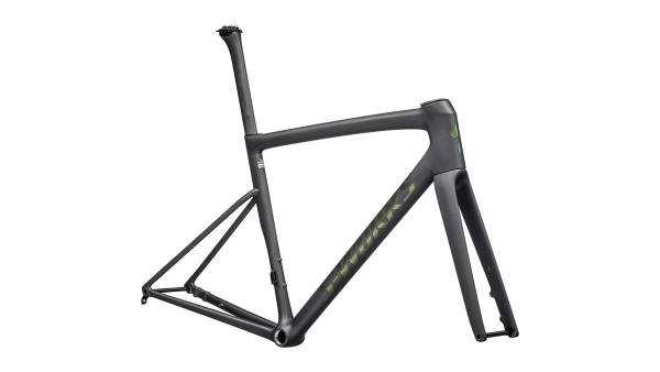 рама specialized s-works tarmac sl8 2025 satin carbon rtp / silver to green pearl