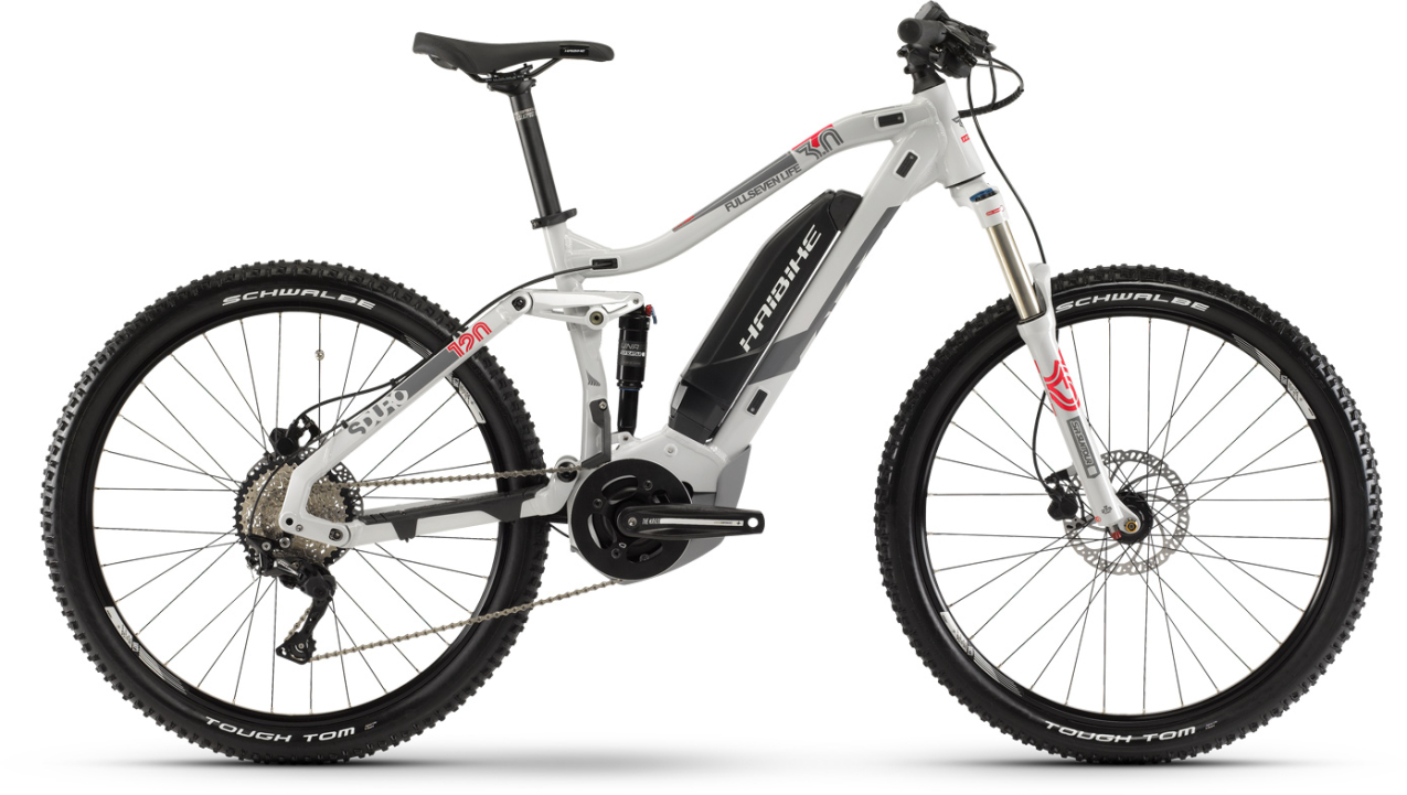Электровелосипеды с двигателем Bosch, Yamaha, Shimano HAIBIKE SDURO FullSeven 3.0 500Wh 10 s. Deore 2019 / серый-белый Артикул 4540150952, 4540150940, 4540150944, 4540150948