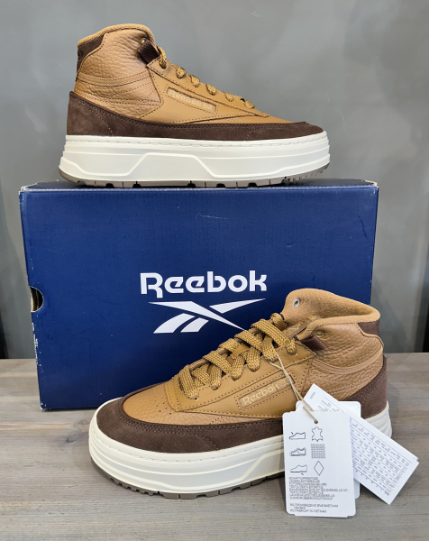 Кроссовки женские Reebok Club C Geo Mid wild brown/brush brown/true beige