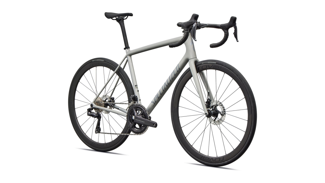 Шоссейные велосипеды Specialized Aethos 2 Expert Shimano Ultegra Di2 2026 Gloss Dolomite Metallic Артикул 97226-3161, 97226-3154, 97226-3156, 97226-3158, 97226-3152, 97226-3149