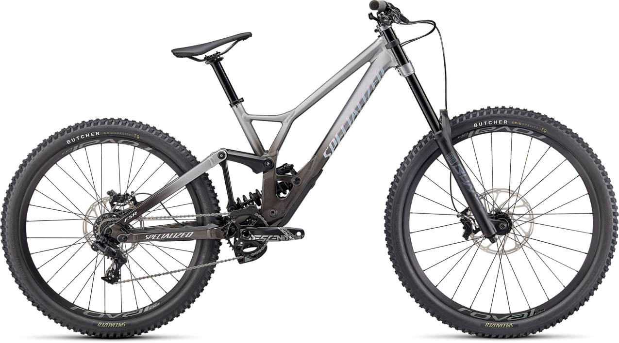 Купить Specialized Demo Expert 2022 Gloss Silver Dust/Charcoal Tint Gravity Fade/White W/ Red Ghost Pea Артикул 94522-3004, 94522-3002, 94522-3003
