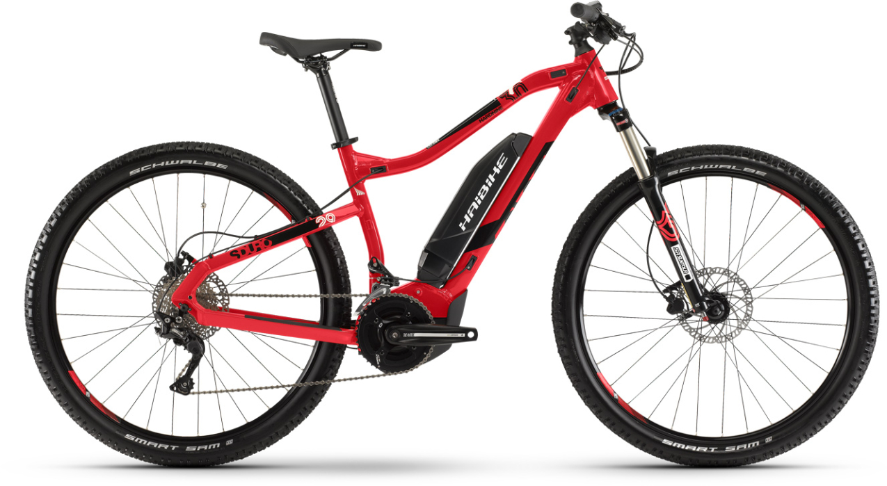 Электровелосипеды с двигателем Bosch, Yamaha, Shimano HAIBIKE SDURO HardNine 3.0 500Wh 20 s. Deore 2019 / красный-черный Артикул 4540102945
