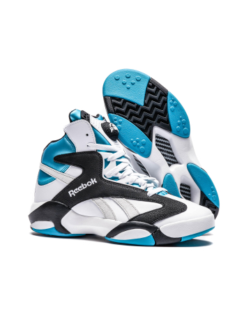 Кроссовки Кроссовки Reebok SHAQ ATTAQ ftwr white/core black/azure Артикул GX388112, GX388110, GX388110.5, GX38818.5, GX388111.5, GX388111, GX38819.5, GX38819, GX38818