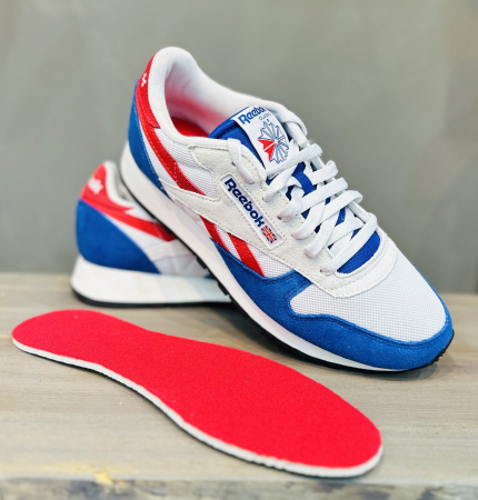 Кроссовки Кроссовки Reebok Classic Leather vector blue/ftwr white/vector red Артикул GX22576, GX225710, GX225711.5, GX225713, GX225712, GX225710.5, GX225711, GX22577.5, GX22578.5, GX22578, GX22579, GX22579.5
