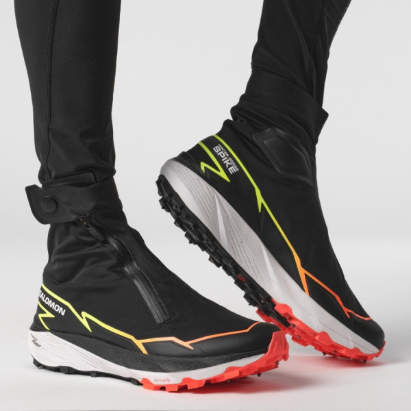 Кроссовки Salomon Winter Cross Spike Black/Neon Flame/Safety Yellow