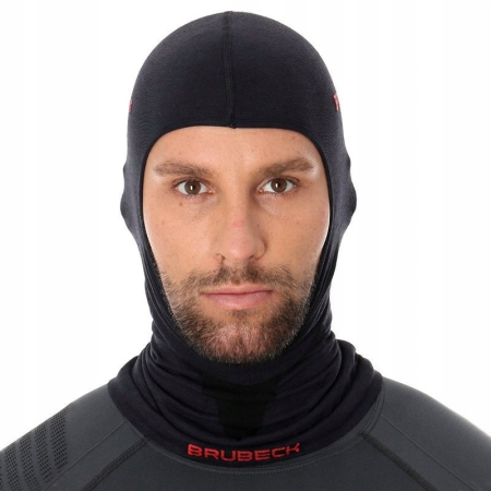 Шапки, кеппи, бейсболки Балаклава Brubeck с шерстью мериноса Артикул KM10370SMblk, KM10370LXLblk