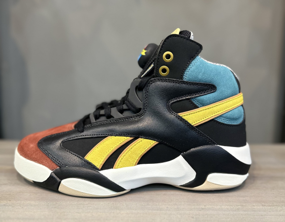 Кроссовки Кроссовки Reebok SHAQ ATTAQ core black/dark sable/luxe blue Артикул HR06038, HR06038.5, HR06036.5, HR06039, HR06037.5, HR06037