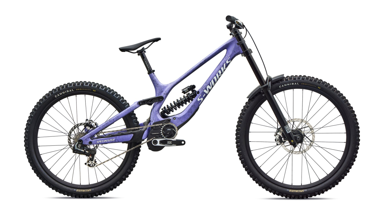 S-WORKS горные велосипеды Specialized S-Works Demo Race 2027 Satin / Powder Indigo Tint / Black Tint Carbon / White Артикул 94527-0002, 94527-0004, 94527-0003