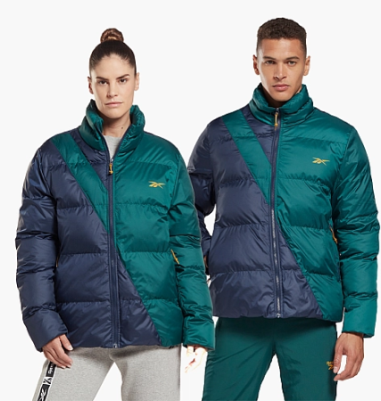 Куртки Куртка Reebok OW U SYNDWN B Jacket vector navy/forest green Артикул HI0920L, HI0920S, HI0920XS, HI0920M, HI0920XL, HI09202XL
