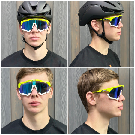 Очки Очки спортивные Scicon AeroShade XL оправа Yellow Fluo линза SCNPP Multimirror Blue + Clear Артикул 