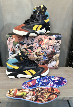 Кроссовки Кроссовки Reebok SHAQ ATTAQ core black/dark sable/luxe blue Артикул HR06038, HR06038.5, HR06036.5, HR06039, HR06037.5, HR06037