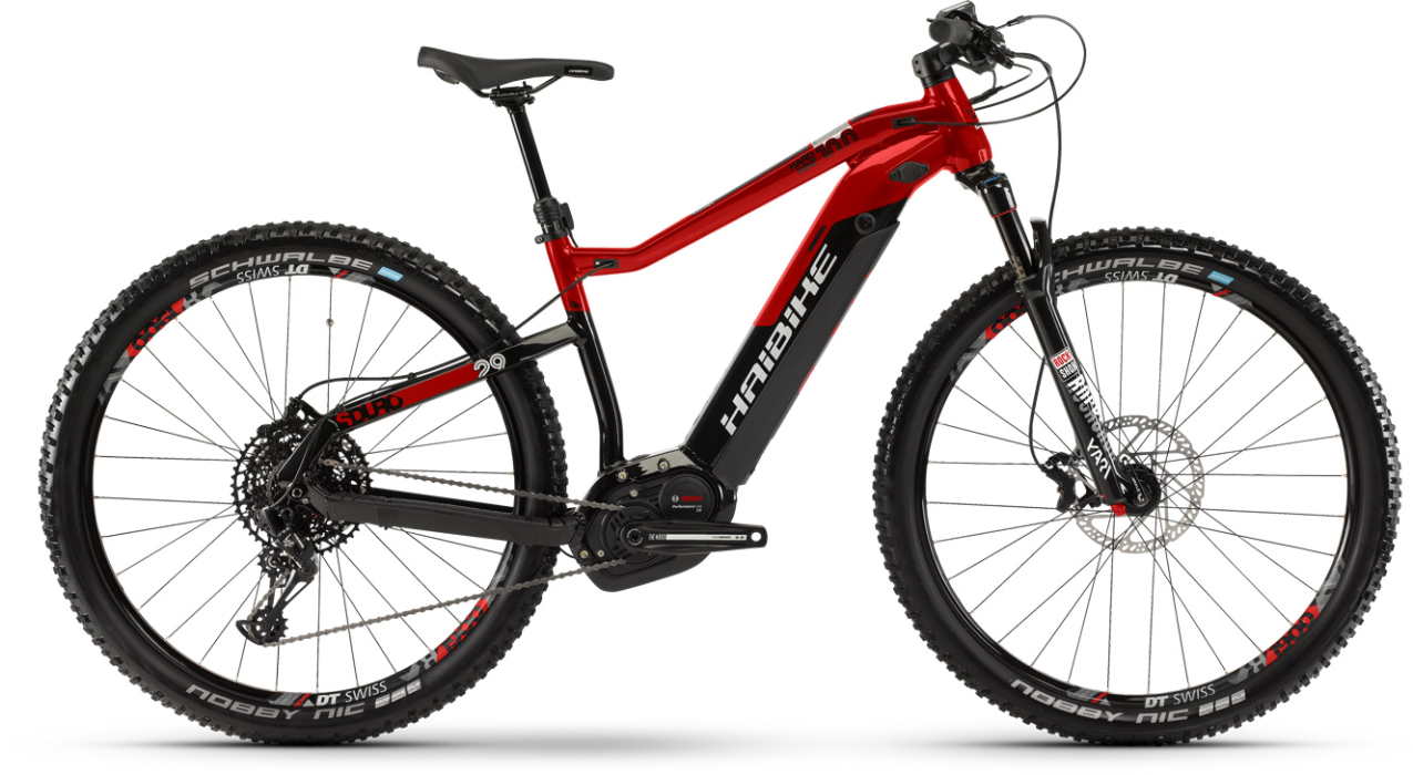 Электровелосипеды с двигателем Bosch, Yamaha, Shimano HAIBIKE SDURO HardNine 10.0 i500Wh 12-Sp NX 2019 / красный-черный Артикул 4540144944, 4540144948