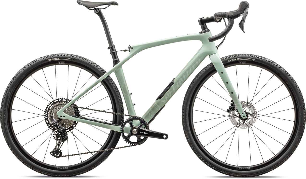 Гравийные велосипеды, комфорт плюс Specialized Diverge STR Comp Carbon 2024 Gloss White Sage/pearl Артикул 96223-5161, 96223-5158, 96223-5154, 96223-5152, 96223-5156, 96223-5149