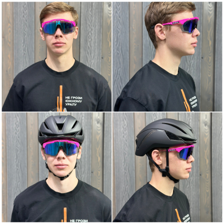 Очки Очки спортивные Scicon AeroShade Kunken оправа Pink Fluo линза SCNPP Multimirror Blue + Pink Артикул 