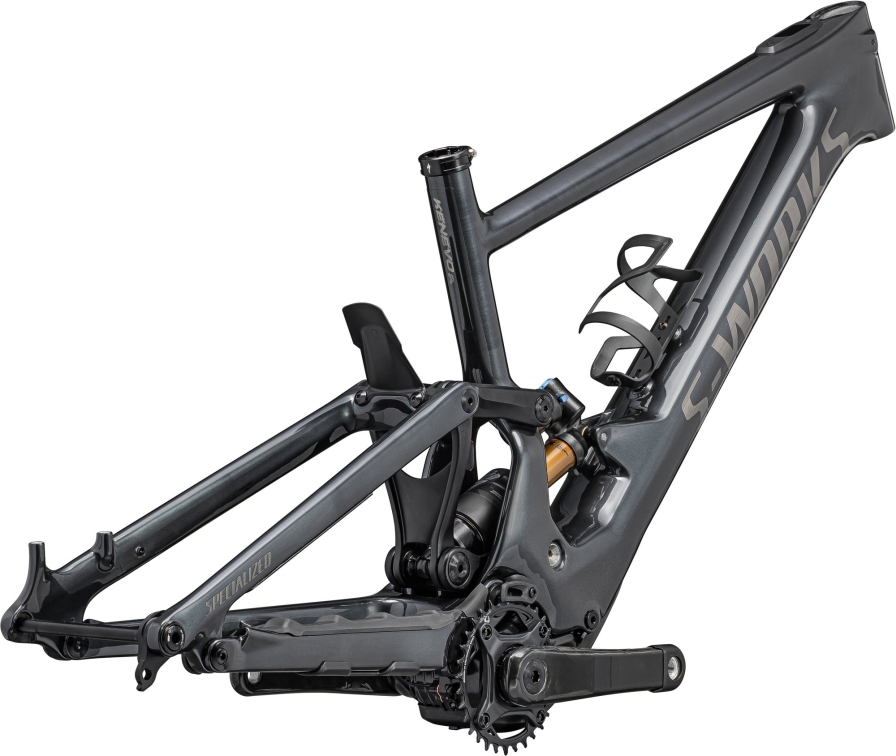 TURBO KENEVO - Больше трейлов! фреймсет Specialized S-Works Turbo Kenevo SL 2 2025 Gloss Black Liquid Metal / Brushed Liquid Metal  Артикул 78023-0003