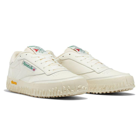 Кроссовки Кеды Reebok Club C Vibram chalk/vintage chalk s23-r/glen green Артикул GV693011, GV693013, GV69307, GV693011.5, GV693010.5, GV693010, GV69308.5