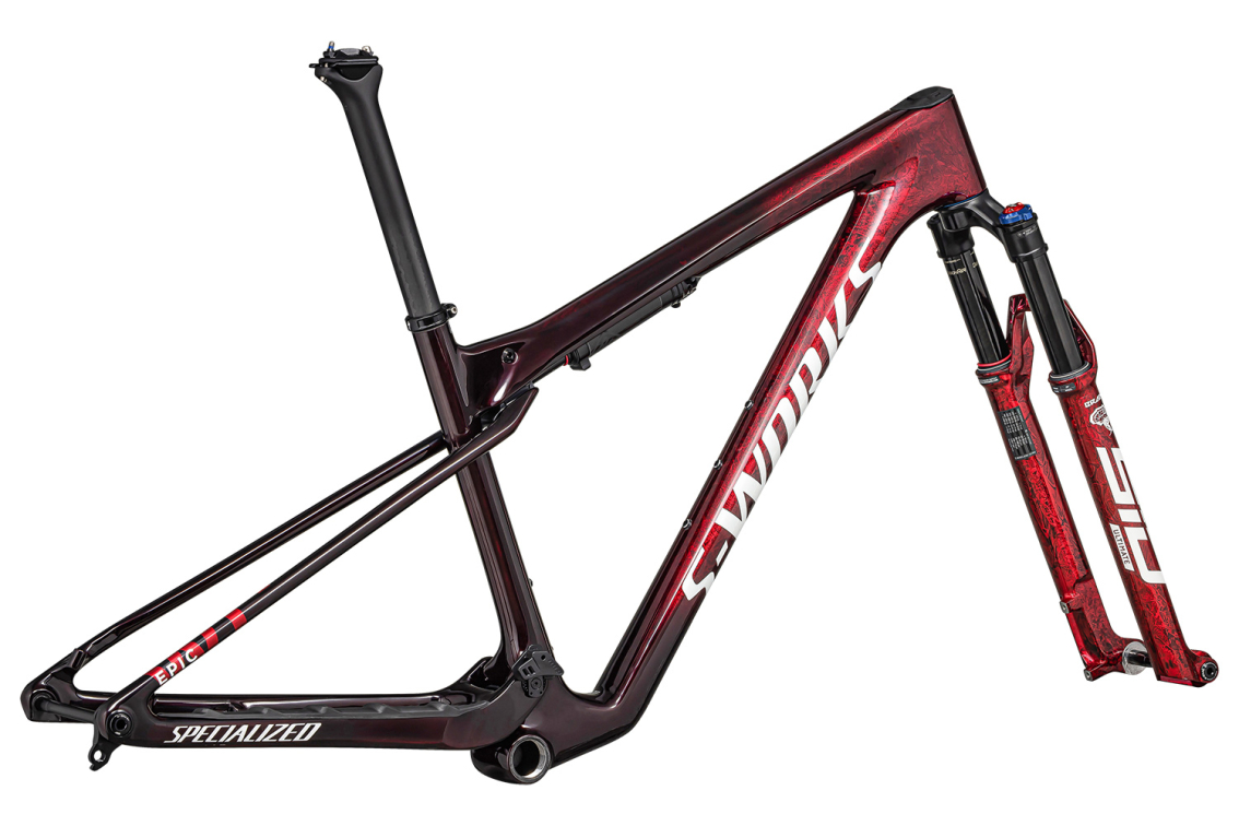 S-WORKS горные велосипеды рама Specialized S-Works Epic World Cup 2024 Gloss Red Tint / Flake Silver Granite / Metallic White  Артикул 73123-0005, 73123-0003, 73123-0002, 73123-0004, 73123-0001