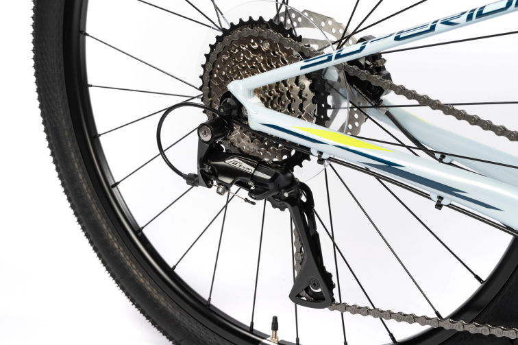 26-27 дюймов (10-16 лет) Superior Racer XC 27 DB Gloss White/Petrol Blue/Neon Yellow 2025 Артикул 801.2025.29602