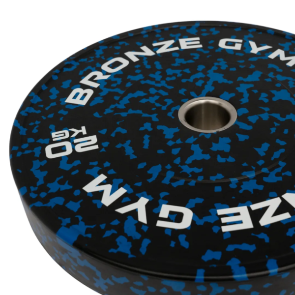 Диск бамперный BRONZE GYM камуфляж синий 20кг