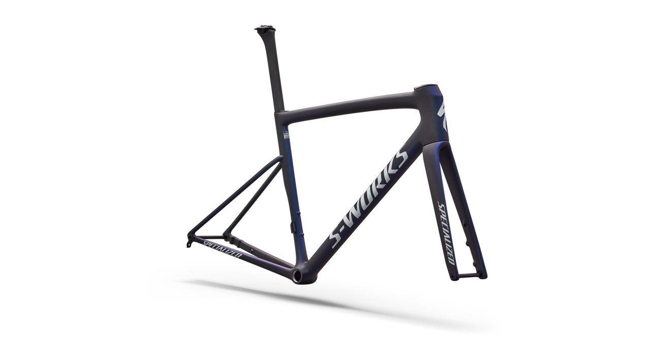 Рамы шоссе, гревел рама Specialized S-Works Tarmac SL8 2026 Satin Carbon / Cyan To Blue Viavi Pearl Front Edge Артикул 74926-0756, 74926-0754, 74926-0752, 74926-0744, 74926-0761, 74926-0749, 74926-0758