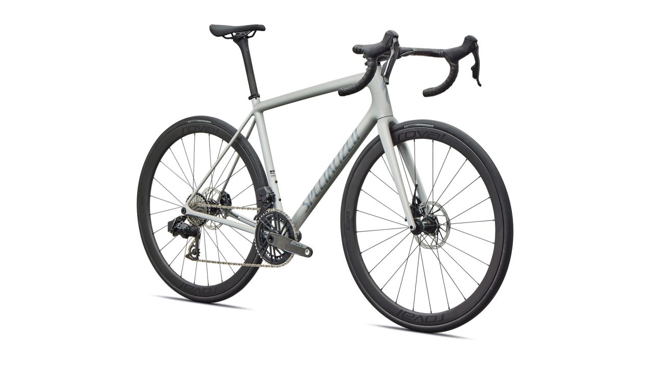 Шоссейные велосипеды Specialized Aethos 2 Expert SRAM Force AXS 2026 Gloss Dolomite Metallic Артикул 97226-3256, 97226-3261, 97226-3252, 97226-3249, 97226-3254, 97226-3258
