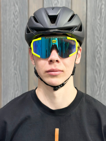 Очки Очки спортивные Scicon AeroScope оправа Yellow Fluo линза SCNPP Multimirror Blue + Clear Артикул 