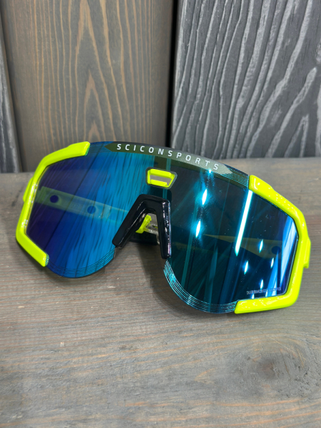 Очки спортивные Scicon AeroScope оправа Yellow Fluo линза SCNPP Multimirror Blue + Clear