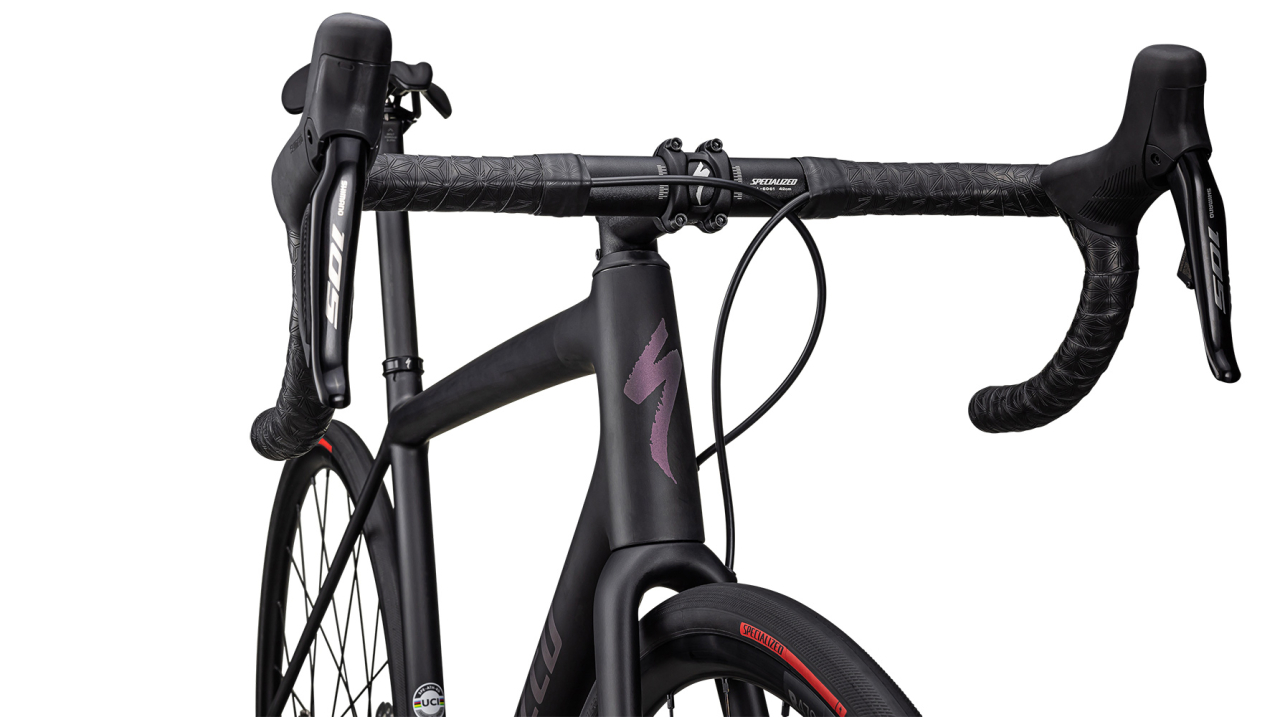 Шоссейные велосипеды Specialized Aethos Comp 2023 Satin Carbon/Abalone Over Carbon Артикул 97223-5358, 97223-5361, 97223-5354, 97223-5352, 97223-5356, 97223-5349