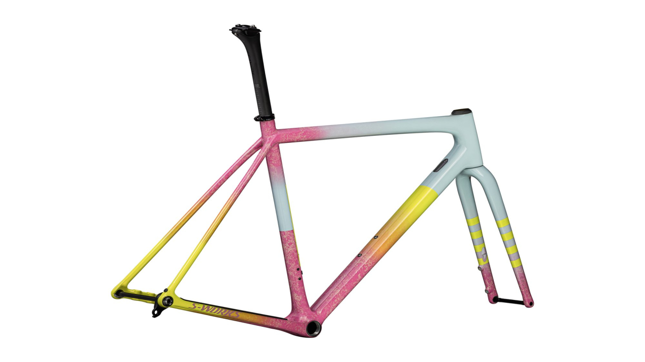 Рамы шоссе, гревел рама Specialized S-Works Crux 2025 Gloss Sea Foam/Rebel Pink Dry Impasto/Ion Metallic/Cast Lilac Артикул 71425-7658, 71425-7649, 71425-7654, 71425-7656, 71425-7652, 71425-7661