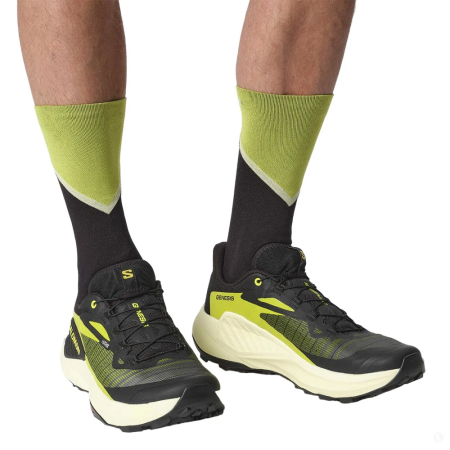 Кроссовки Кроссовки Salomon Genesis Black/Sulphur Spring/Transparent Yellow Артикул L47443135, L47443134, L47443132, L47443129, L47443133, L47443131, L47443130