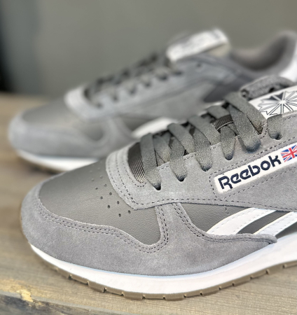 Кроссовки Кроссовки Reebok Classic Leather pure grey 6/pure grey 6/ftwr white Артикул GV964111, GV96419.5, GV96416.5, GV96418, GV96418.5, GV96417, GV96419, GV964110, GV96416