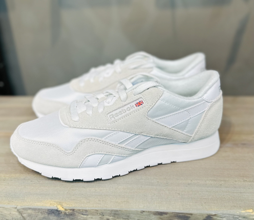 Кроссовки Кроссовки Reebok Classic Nylon white/white/light grey Артикул FV15936, FV15935, FV159313, FV15939.5, FV159310, FV15937, FV15939, FV159311.5, FV159312.5, FV159314, FV159310.5, FV159311, FV15938.5, FV15937.5, FV159312, FV15938