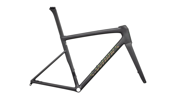 рама specialized s-works tarmac sl8 2025 satin carbon rtp / silver to green pearl