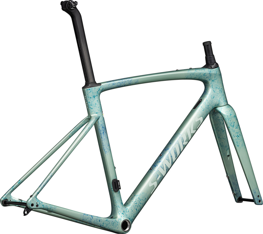 Рамы шоссе, гревел рама Specialized S-Works Roubaix 2023 Metallic White Sage/Ink/White Sage Артикул 74423-0058, 74423-0049, 74423-0052, 74423-0056, 74423-0061, 74423-0044, 74423-0054
