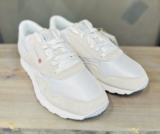 Кроссовки Кроссовки Reebok Classic Nylon white/white/light grey Артикул FV15936, FV15935, FV159313, FV15939.5, FV159310, FV15937, FV15939, FV159311.5, FV159312.5, FV159314, FV159310.5, FV159311, FV15938.5, FV15937.5, FV159312, FV15938