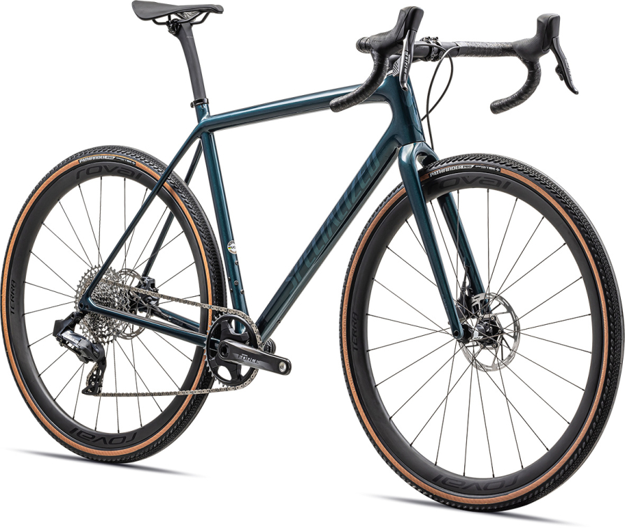 Циклокроссовые, внедорожные велосипеды Specialized Crux Pro 2023 Gloss Metallic Deep Lake/Green Pearl Артикул 91423-1052, 91423-104, 91423-1056, 91423-1054, 91423-1058, 91423-1049, 91423-1061